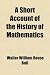 A Short Account of the History of Mathematics at Amazon Books: 51ayrpBRAjL._SL75_
