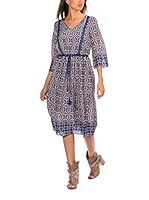 Vanille et Chocolat Vestido Boheme (Azul)