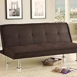 Hokku Designs IDF-2901EX Microfiber Youth Futon/Sleeper Sofa in Espresso