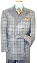 Steve Harvey "Code Red" Black/White Plaid Houndstooth Super 120's Wool Vested Wideleg Suit By Zanetti