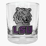 Louisiana State (LSU) Tigers Rocks Glass (Set of Four)