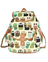 Sports: Top Shop Womens Cartoon Floral Preppy Backpack Travel Daypack Tote School Bags Shoulder Orange Satchels - TOP SHOP BAG