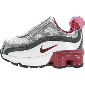 Toddler's Nike Shox Turbo 9 + (White-Anthracite-Metallic/Cool/Grey-Team/Red)