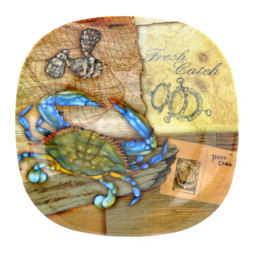 Merritt Fresh Catch Melamine Dishware 41100-7-G2F00, Type: Crab Plate 8″