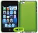 CrazyOnDigital iTouch 4 4G 4th & 5 5G 5th Generation Green Rubberized Plastic 1pc Case and Free Wristband