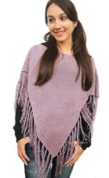 Handmade Lightweight Cotton Poncho - Purple Confetti (Teens/Petite Women)