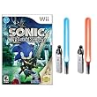 Wii Sonic & The Black Knight PLUS Dual Glow Sabers COMBO