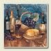Kitchen & Housewares : AbsorbaStone Coaster set~ Wine and Cheese ~4 Tile Drink Coasters ~ code 252