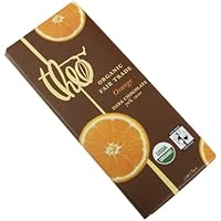 Theo Classic Organic Dark Chocolate (70% Cacao) with Orange, 3-Ounce Bars (Pack of 12)