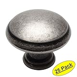 Cosmas 5422WN Weathered Nickel Cabinet Hardware Round Mushroom Knob - 25 Pack