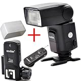 Godox TT560 MK II Flash Speedlite Shoe Mount Flash for Canon 600D 550D 500D Nikon Pentax DSLR Olympus Digital Cameras with White Diffuser and 3 in 1 Remote Flash Trigger Control for Canon EOS, 7D, 5D Mark II, 50D, 40D, 30D, 1D Mark IV