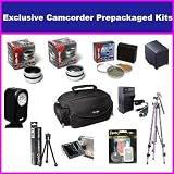 Ultimate Accessory Package For The Sony DCR-SR68 DCR-SR88 Sony HDR-CX110 CX150 CX300 CX350 CX500v CX550v XR150 XR350V XR550V Package Includes extended Life 5 Hour FV100 Battery, 1 Hour AC/DC Charger, Wide Angle Lens, 2X Telephoto Lens, 3 Piece Filter Kit, Portable Video Light, Professional Tripod, Deluxe Carrying Case & More