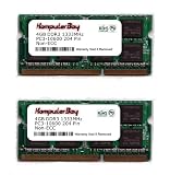 Komputerbay 8Go (2x 4GB) DDR3 SODIMM (204 pin) 1333Mhz PC3 10600 8 GB