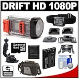 Best Buy Drift Innovation HD 1080p Digital Video Action Camera Camcorder with HD Waterproof Case + 16GB Card + Suction Cup Windshield Mount + Battery + Case + Accessory Kit