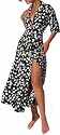 ALBA MODA Damen-Kleid Seiden-Kleid schwarz mit Margeriten