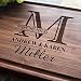 Straga Personalized Cutting Boards | Handmade Wood Engraved Charcuterie | Custom Wedding Gift, Housewarming Gift for Couples Monogram Designs 003