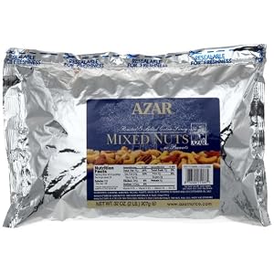 Azar Nut Company Mixed Nuts (no Peanuts), Oil Roasted, Salted, 32-Ounce Resealable Bag by Azar Nut Company