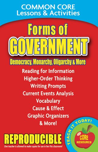 forms of government democracy monarchy dictatorship  more common core lessons  activities