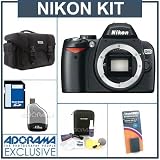 Nikon D60 Digital SLR Camera Body Kit, Refurbished by Nikon U.S.A with 8 GB SD Memory Card, Spare EN EL9 Lithium Ion Rechargeable Battery, Nikon Gadget Bag,USB 2.0 SD Card Reader, Professional Lens Cleaning Kit Nikon D60 Digital SLR Camera Body Kit, - Refurbished by Nikon U.S.A - with 8 GB SD Memory Card, Spare EN-EL9 Lithium-Ion Rechargeable Battery, Nikon Gadget Bag,USB 2.0 SD Card Reader, Professional Lens Cleaning Kit