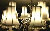 26, NEW, BELL, SHAPED, OFF-WHITE, CHANDELIER, or, CANDLE LIGHTS, CREAM, MINI, LAMP SHADE, to, CLIP-ON, CANDELABRA BULBS, NEW, HEAVY DUTY, MINI SHADES, with, DOUBLED, IVORY, LINEN, FABRIC, with , 3, SIZES, of, WHITE PEARLS, on, OCTAGON, SIDES, for, UPDATING YOUR HOME, LIGHT, MINI SHADE, is about, 3 ACROSS TOP X 5 at BOTTOM, by 6 TALL, SMALL, LIGHT SHADE, UPC609722846714