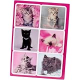 Rachel Hale Glamour Cats Sticker Sheets (8) Party Supplies