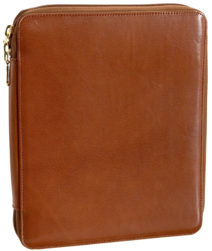 Abas iPad Zippered Cover,Cognac,one size