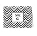 Note Card Cafe Thank You Cards Greeting Card Set with Envelopes | 36 Pack | Blank Inside, Glossy Finish | 6 Modern Black & White Thank You Designs | Bulk Set for Greeting Cards, Birthdays