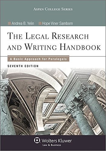 legal research and writing handbook a basic approach for paralegals aspen college