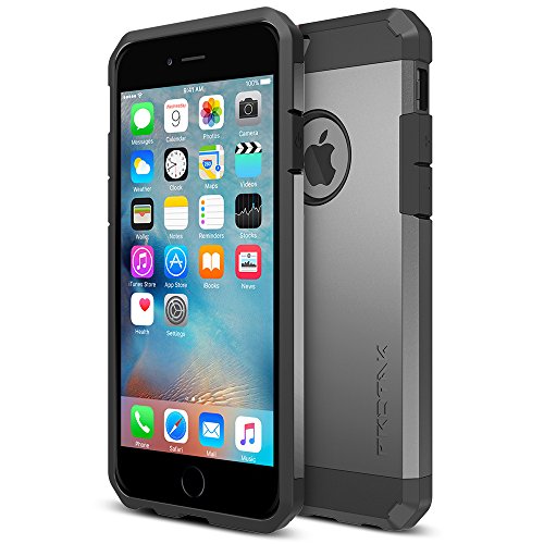 iPhone 6S Case, Trianium [Protak Series] Premium Protective iPhone 6 Case Cover [Gunmetal Gray] Dual Layer + Shock-Absorbing Hard Bumper Cases for Apple iPhone 6 / iPhone 6S [Lifetime Warranty]