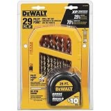 DEWALT DW1969TM Heavy Duty 29-Piece Pilot Point Set with FREE Tape Measure