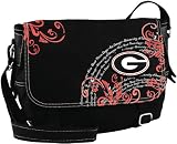 Fossil Unisex NCAA Bag - Georgia - Letterman Messenger (Color: Black)