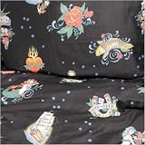 Sin In Linen 016B-QUEEN Tattoo Flash Black Sheet Set - Queen Review