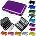 Waterproof Business Id Credit Card Wallet Holder Aluminum Metal Case Box (Purple)