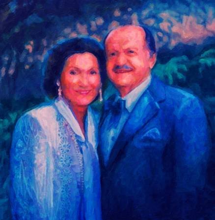 Custom Order #DT-5EM, Oil on Canvas, Custom Painting of The Person You Love, For 1 Person of Customer's Choice, Style: Expressionism, with Signature Text "THANK YOU!", Canvas Size 12 x 15 inch