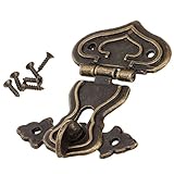 5個入り 木箱アクセサリー バックルスナップ シャックル ボックスロック 金属バックル ネジ付き 木箱装飾 6.3*4.8cm