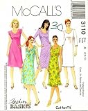McCall's 3110 Sewing Pattern Misses A-line V-Neck Dress Size 6 - 10