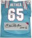 Elvin Bethea Houston Oilers Autographed Blue Jersey with HOF 03 Inscription