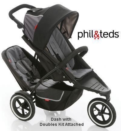 Phil and Teds Dash With Doubles Kit - Black Free Shipping