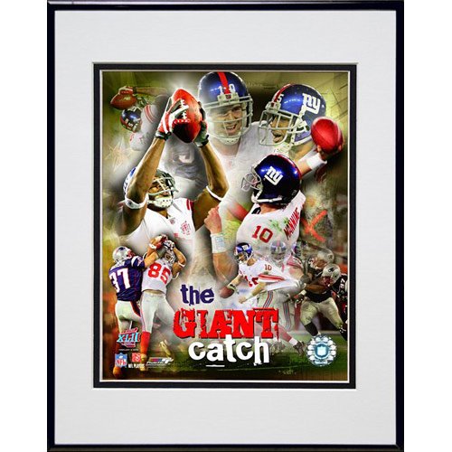 Photo File New York Giants Eli Manning and David Tyree Giant Catch Framed Photo
