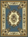 5x8 Traditional Area Rugs Blue Floral Ivory Carpet New