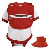 adidas Wisconsin Badgers White Infant Bib & Booties Lil Sport Set