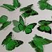 Butterfly 3D Translucent Decoration 12 GREEN Butterflies