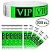 Goldistock Event Wristbands VIP Deluxe Neon Green 500 Count | ¾” Arm Bands | Paper-Like Party Armbands | Wrist Bands