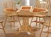 Round Tile Top Natural Dining Room Table Butterfly Leaf