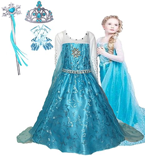 Ice Queen Glitter Princess Dress