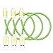 Micro USB Cable, iSeeker [3-Pack]1ft Braided Cable with Gold-Aluminum Connectors for Android, Samsung, HTC, Motorola, Nokia and More (1ft-Green)