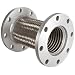 Flexicraft FFS Stainless Steel Short Flanged Braided Flexible Connector, 6" ID x 11" Length
