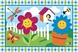 Happy Flowers Kids Rug - Size 39" x 58"