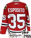Tony Esposito Signed Chicago Blackhawks Jersey - HOF 1998