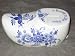Vintage Delft Blue Holland FLOWER PATTERN Large 7x3x3 Inch Porcelain Shoe Bank (unsigned)